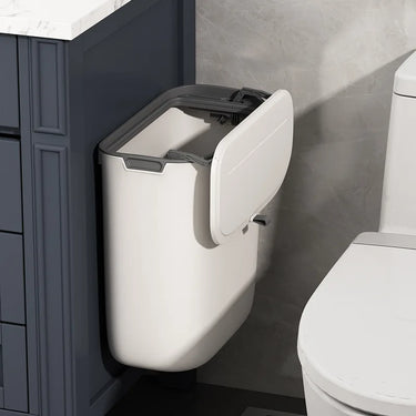 CompactSpace Wall-Mounted Bathroom Trash Bin